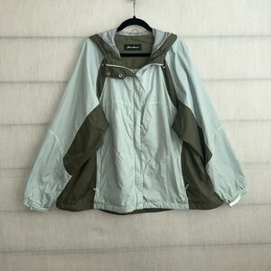 Eddie Bauer Women Mint and Olive Green Windbreaker Size 2X